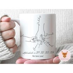 daddy finger 4 - fathers day gift, custom fathers day gift, funny fathers day gift, first time daddy gift, dad mug, dadd