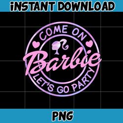 barbie icons png, babe logo png, pink doll png, babe girl png, come on, lets go party, girly beach, lets go party (23)
