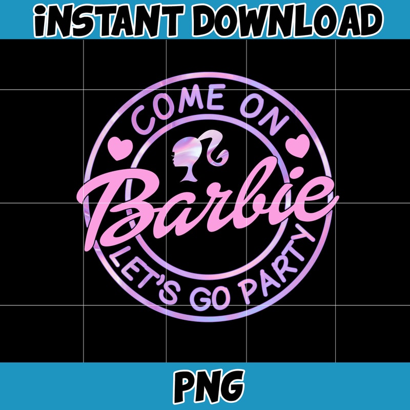 Barbie Icons Png, Babe Logo Png, Pink Doll Png, Babe Girl Png, Come on, Let’s Go Party, Girly Beach, Let’s Go Party (23).jpg