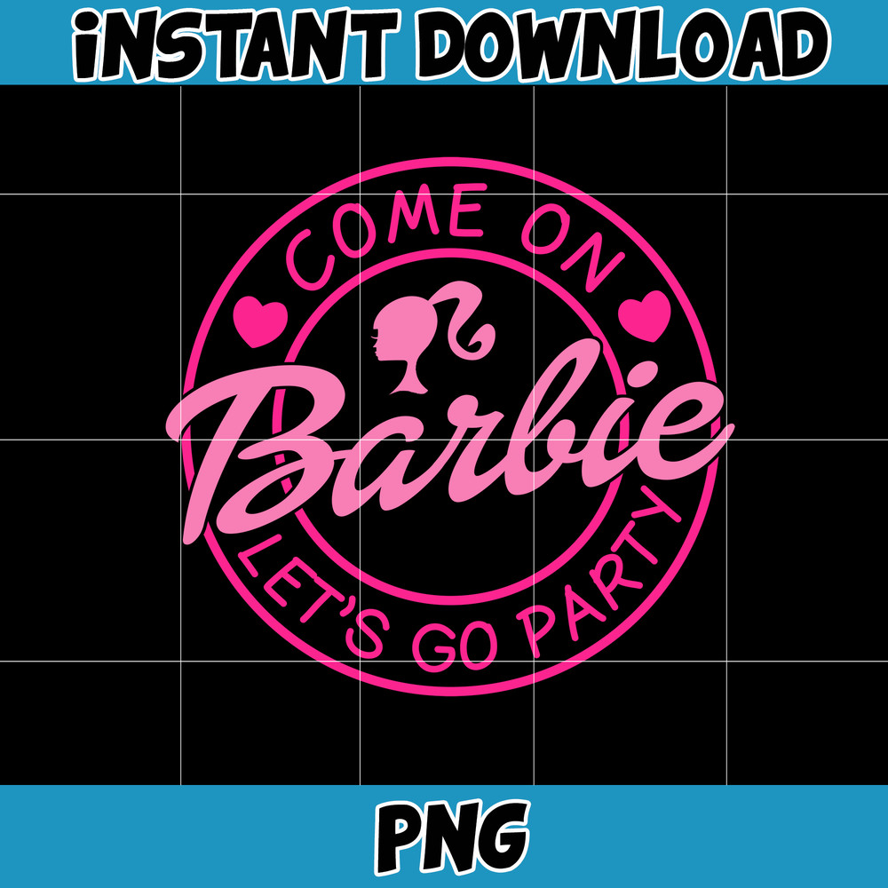 Barbie Icons Png, Babe Logo Png, Pink Doll Png, Babe Girl Png, Come on, Let’s Go Party, Girly Beach, Let’s Go Party (25).jpg