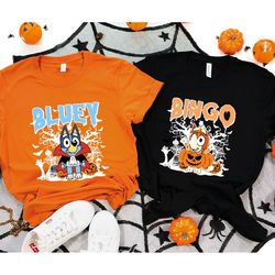 bluey and bingo halloween shirt, bluey and bingo relax t-shirt, bingo shirt, retro bluey shirt, bluey kids tee, bluey fa
