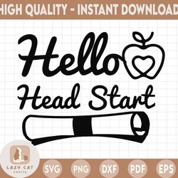 back to school, head start svg, hello head start svg, school svg, teacher svg, teacher school shirt design, girl school