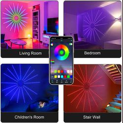 home decoration 3d firework lamp remote control rgb light symphony dynamic led night lamp for home decoration