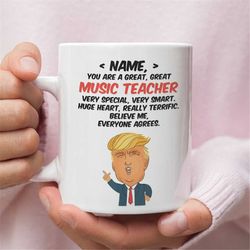 personalized gift for music teacher, music teacher trump funny gift, music teacher birthday gift, music teacher gift, mu