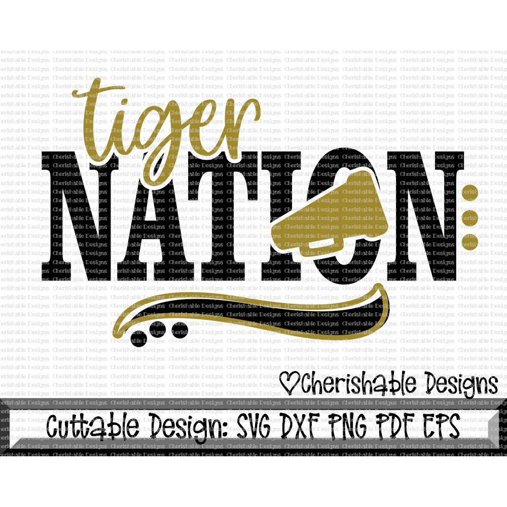Cheerleader Svg, Tiger Cheer Nation svg, Tiger Cheer Svg, Cheerleader Cutting file, Cheer Mom Squad svg, dxf pattern, svg pattern - 1.jpg