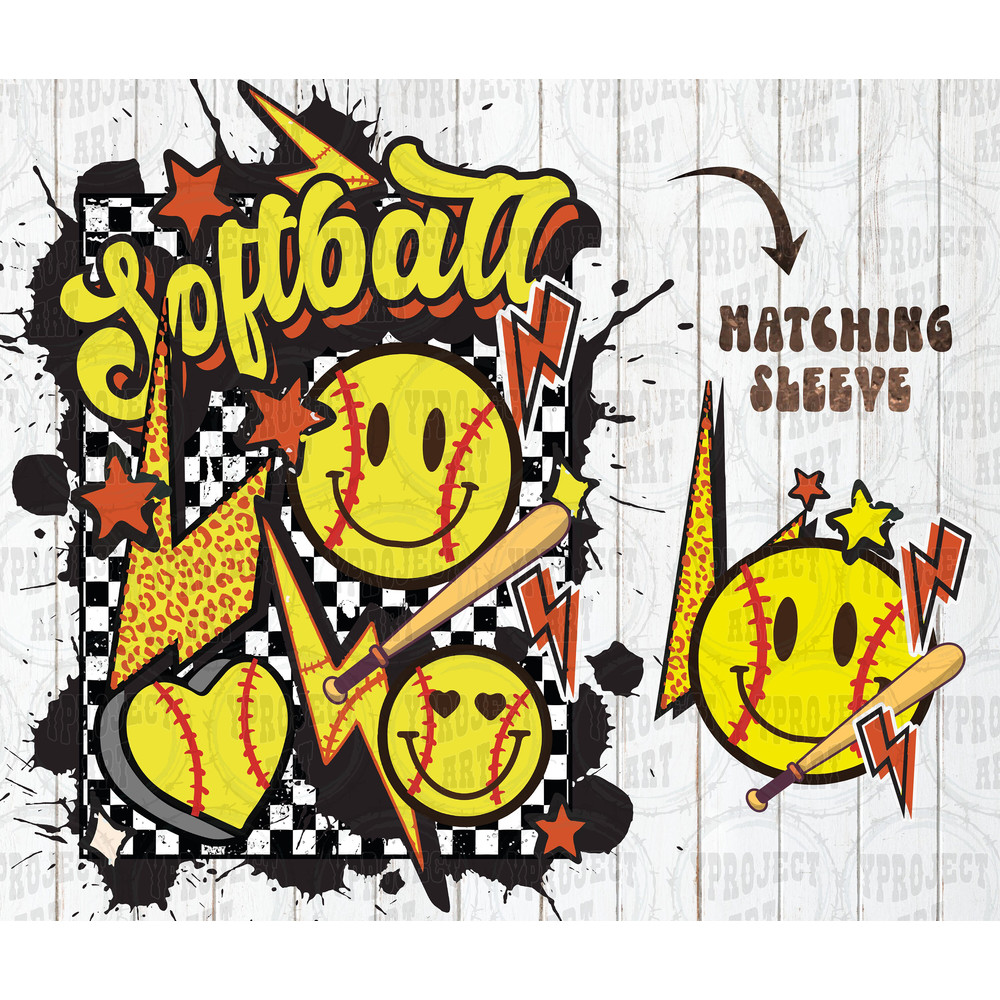 Softball Png Design, Softball Matching Pocket Design Png, Retro Softball Sublimation, Retro Softball Shirt Design, Groovy Softball Design - 2.jpg
