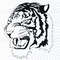 Tiger Head SVG Files - Black & White Transfer Vector Images Tiger Clip Art SVG Files - Eps, Png, dxf Stencil ClipArt Silhouette - 1.jpg