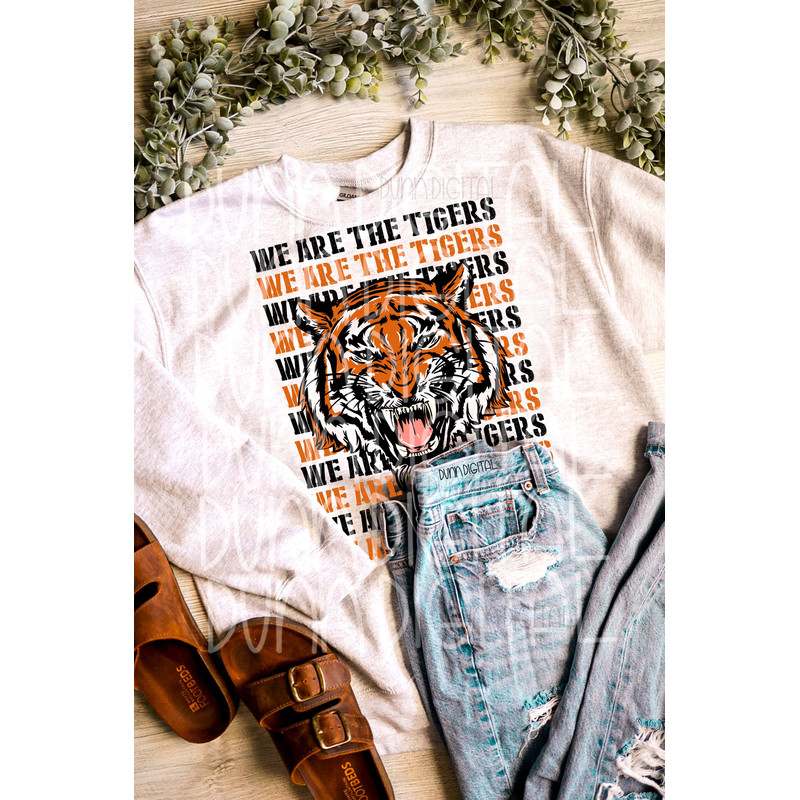 Tiger Mascot PNG, We Are The Tigers Sublimation Design DOWNLOAD, Tiger Shirt Design Graphic Tee Sublimation Shirt Design - 1.jpg
