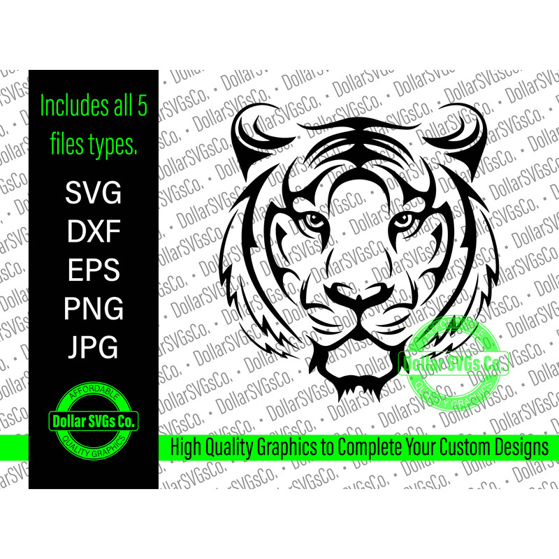 Tiger svg Tiger Head svg Tiger Silhouette Go Tigers svg instant download commercial use - 1.jpg