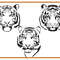 Tiger SVG bundle, Tiger Face Clipart, Tiger Head PNG and Cut File For Cricut - 3.jpg