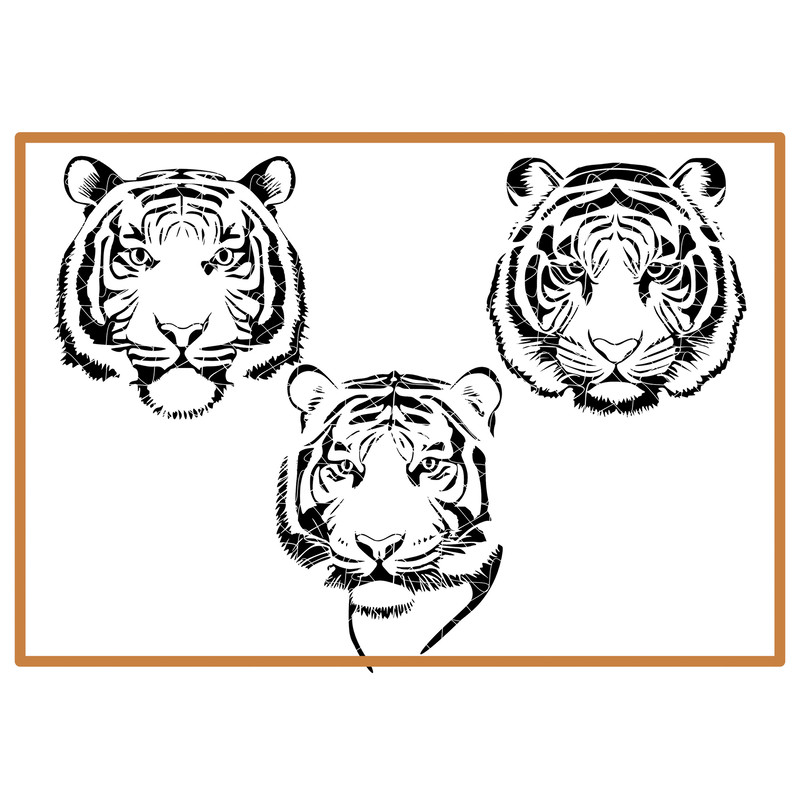 Tiger SVG bundle, Tiger Face Clipart, Tiger Head PNG and Cut File For Cricut - 3.jpg