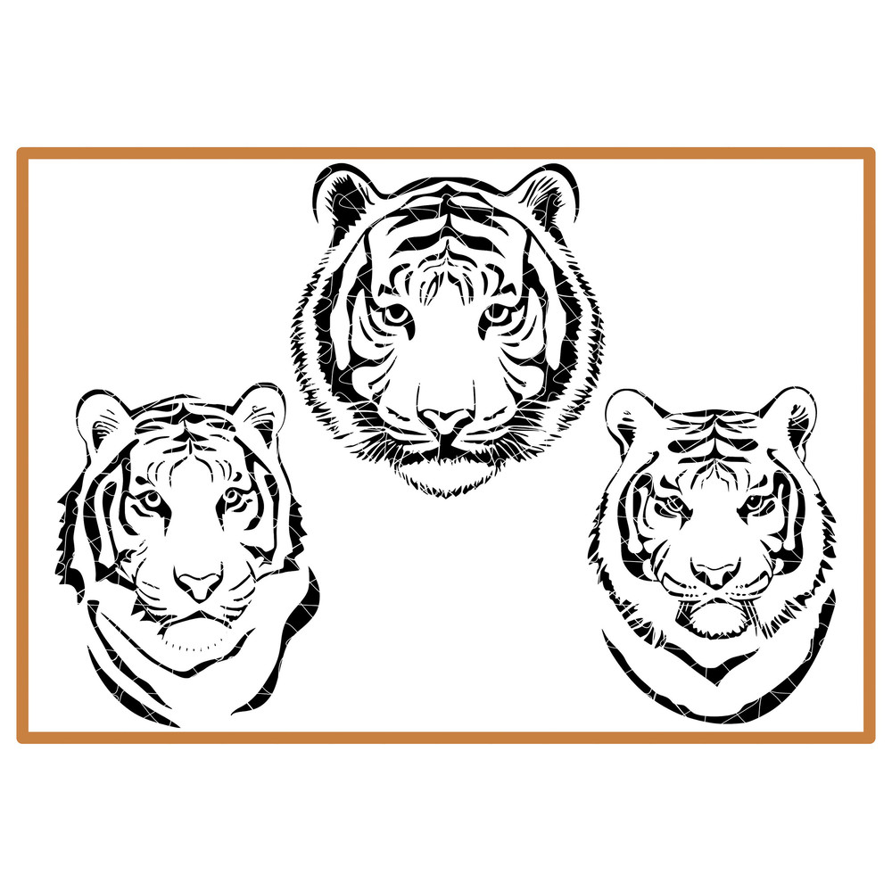 Tiger SVG bundle, Tiger Face Clipart, Tiger Head PNG and Cut File For Cricut - 4.jpg