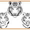 Tiger SVG bundle, Tiger Face Clipart, Tiger Head PNG and Cut File For Cricut - 4.jpg