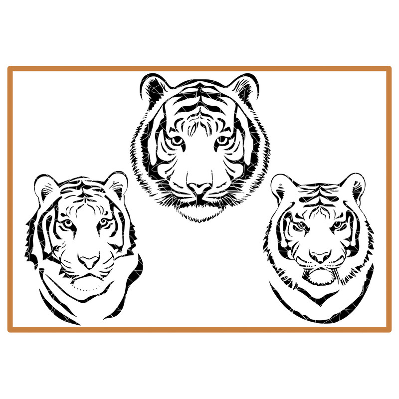 Tiger SVG bundle, Tiger Face Clipart, Tiger Head PNG and Cut File For Cricut - 4.jpg
