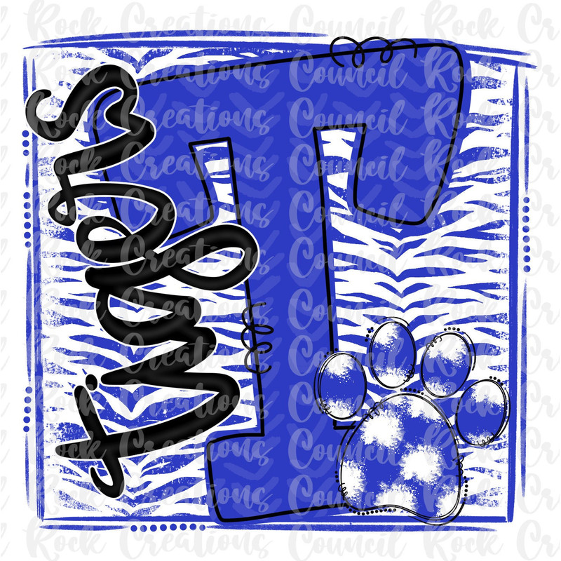 Tigers PNG, Tiger Paw, Animal Print, Doodle Letter, School Spirit, Digital File, Sublimation Download, DTF - 1.jpg