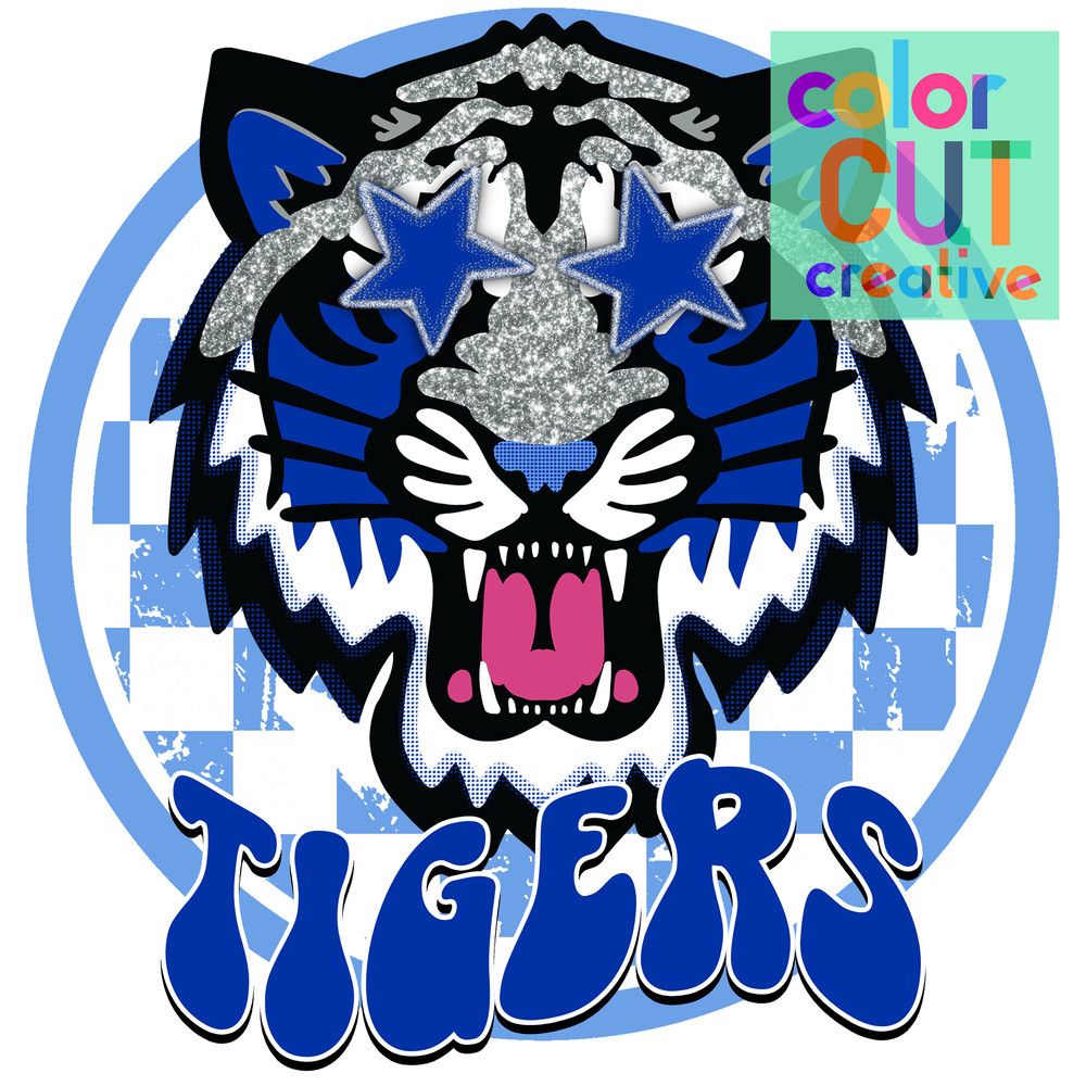 Tigers preppy mascot png digital download royal blue black white - 1.jpg