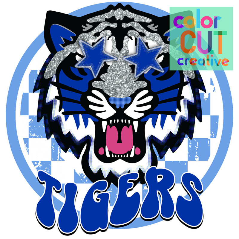 Tigers preppy mascot png digital download royal blue black white - 1.jpg