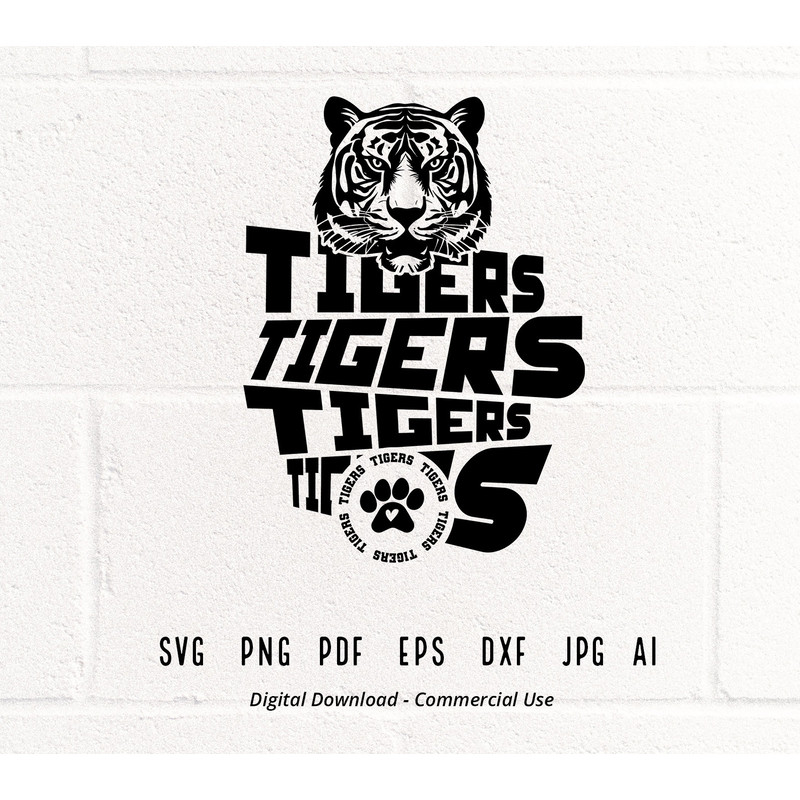 Tigers SVG PNG, Tigers Face svg, Tigers Paw svg, Tigers Mascot svg, Tigers Cheer svg, Tigers Vibes svg, School Spirit svg, Tigers Sport svg - 3.jpg