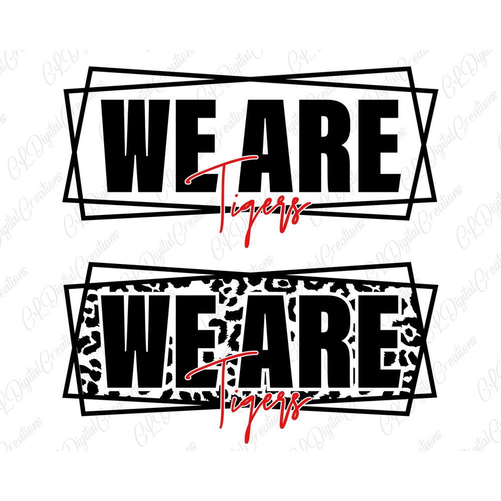 We are Tigers Leopard Mascot Svg, Printable, Team Spirit Svg, Tigers Svg, Football Svg, School Team Svg, Silhouette, Team Mascot, Cricut - 2.jpg