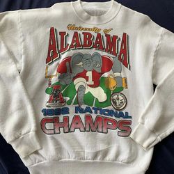 vintage 1992 alabama crimson tide champ sweatshirt, university of alabama crimson tide shirt tee