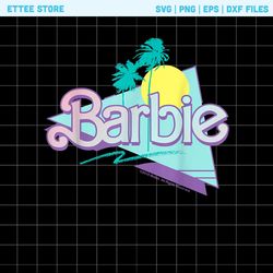 barbie logo tropical svg, barbie svg, malibu svg