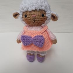 Hand crochet Soft Lamb Stuffed toys Plush toys Animals Knit Gift Home Decor Handmade