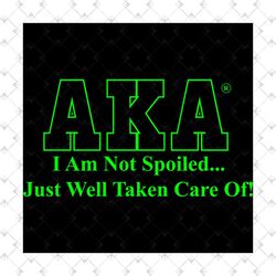 aka i am not spoiled just well taken care of svg,aka girl gang svg, aka sorority gift, aka sorority svg, aka svg, aka sh