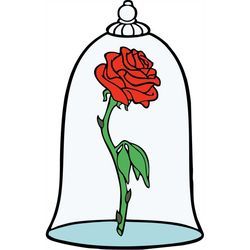 qualityperfectionus digital download - beauty and the beast flower - png, svg file for cricut, htv, instant download