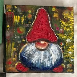 Gnome Small Painting On Canvas