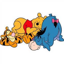 qualityperfectionus digital download - winnie the pooh, tigger and eeyore - png, svg file for cricut, htv, instant downl