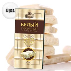 White porous chocolate "Spartak" Creamy taste 10 pieces