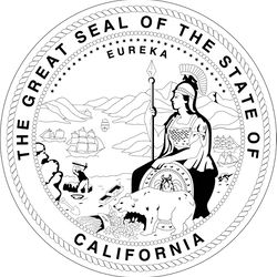 usa state seal of california (b&w) cnc engraving, cricut, vinyl file