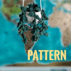 CROCHET PLANT PATTERN, do it yourself, hanging monstera plant pattern , easy crochet pattern, beginner crochet, Simple B