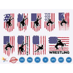 wrestling svg png bundle, wrestling svg us flag, flag svg, wrestling mom dad shirt svg, sports svg, wrestling team, silh