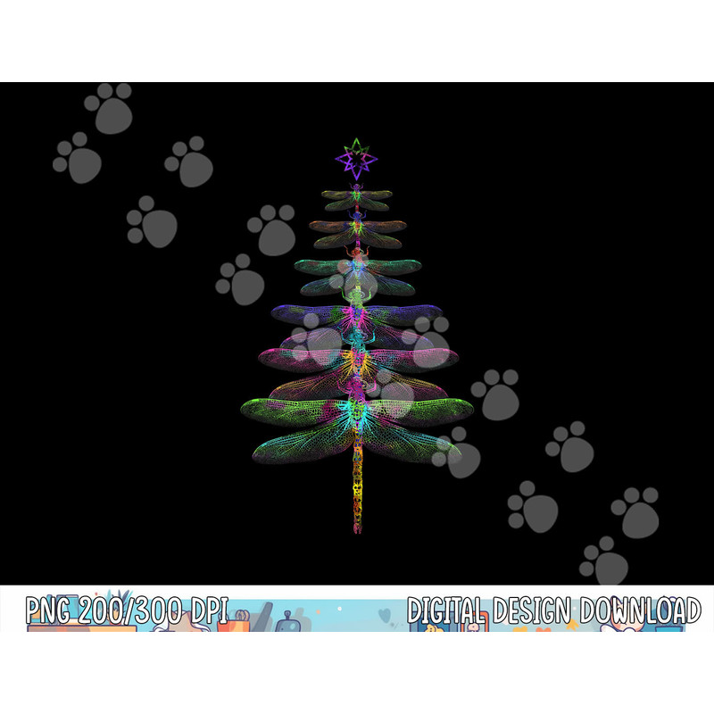 Dragonfly Christmas Tree Shirt Insect Lover Xmas Christmas png, sublimation copy.jpg
