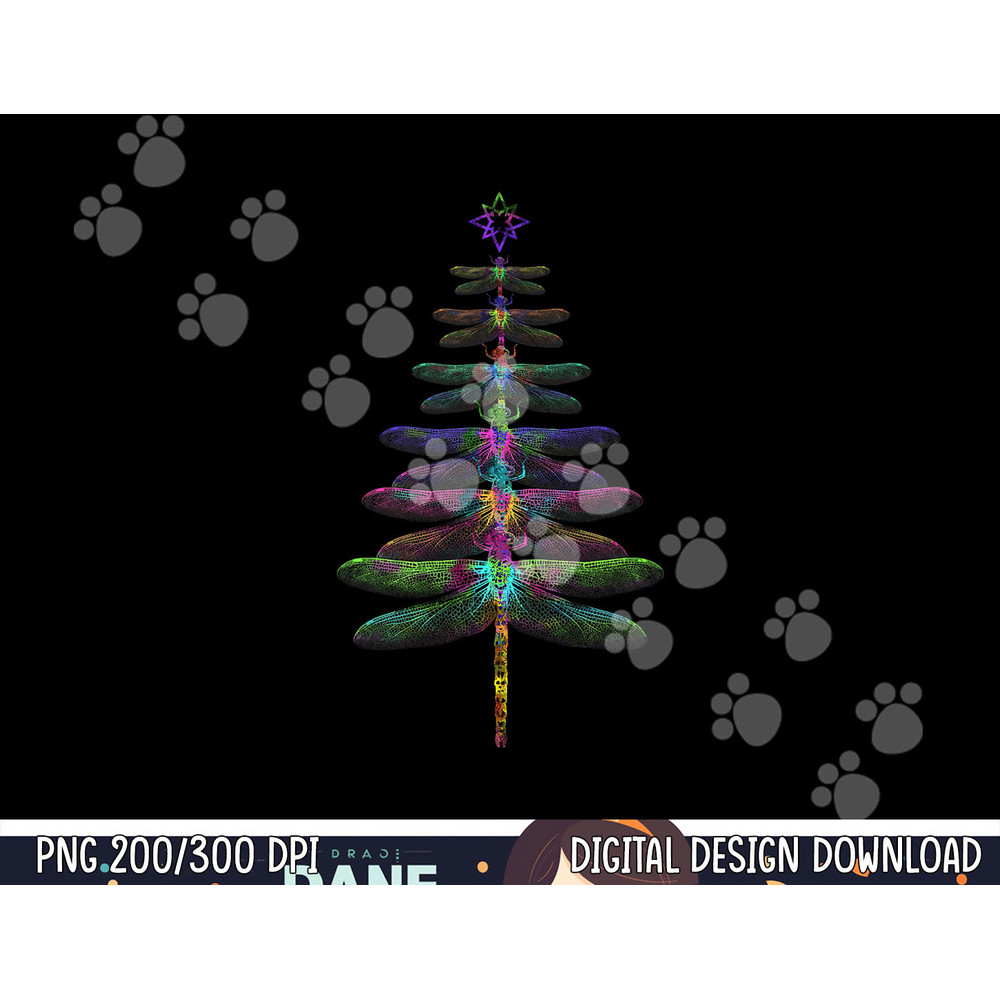 Dragonfly Christmas Tree Shirt Insect Lover Xmas Christmas png, sublimation copy.jpg