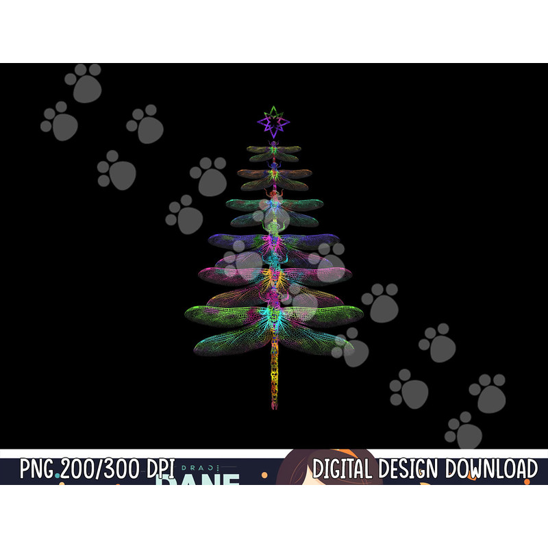 Dragonfly Christmas Tree Shirt Insect Lover Xmas Christmas png, sublimation copy.jpg