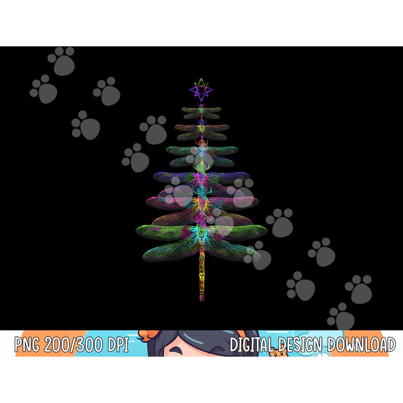 Dragonfly Christmas Tree Shirt Insect Lover Xmas Christmas png, sublimation copy.jpg