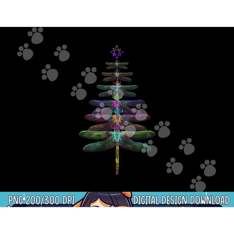 Dragonfly Christmas Tree Shirt Insect Lover Xmas Christmas png, sublimation copy.jpg