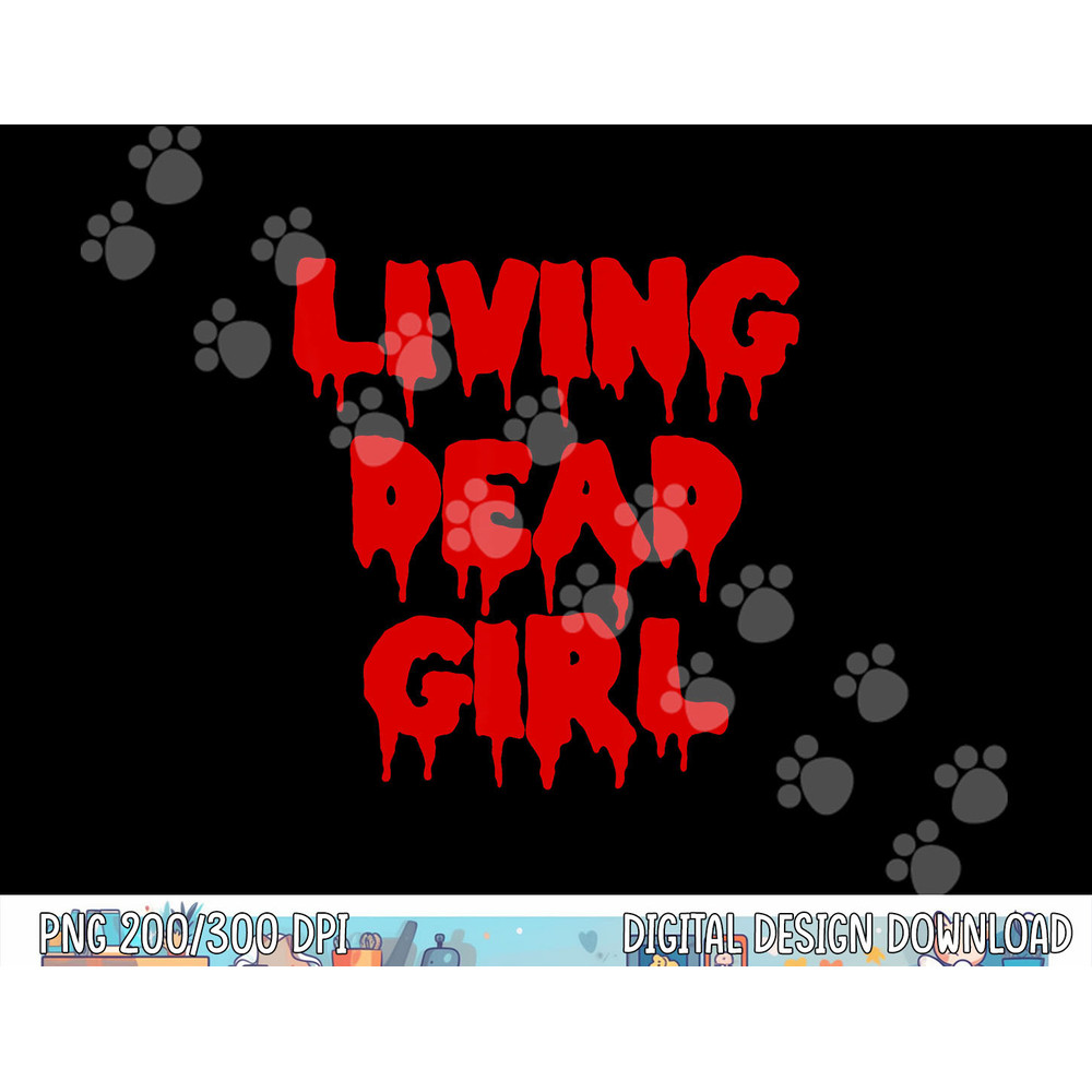 Dripping Blood Halloween Zombie Movie Living Dead Girl png,sublimation copy.jpg