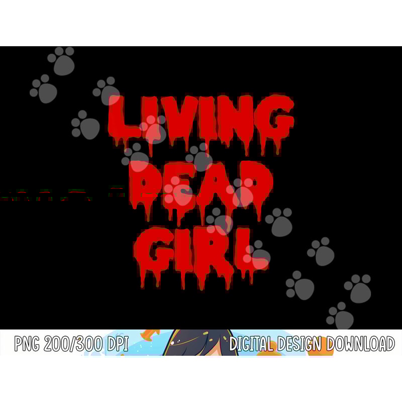 Dripping Blood Halloween Zombie Movie Living Dead Girl png,sublimation copy.jpg