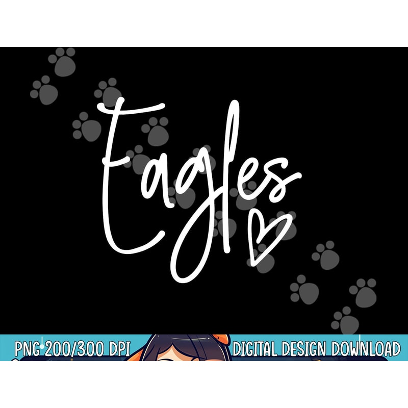 Eagles Heart School Sports Fan Team Spirit png, sublimation copy.jpg