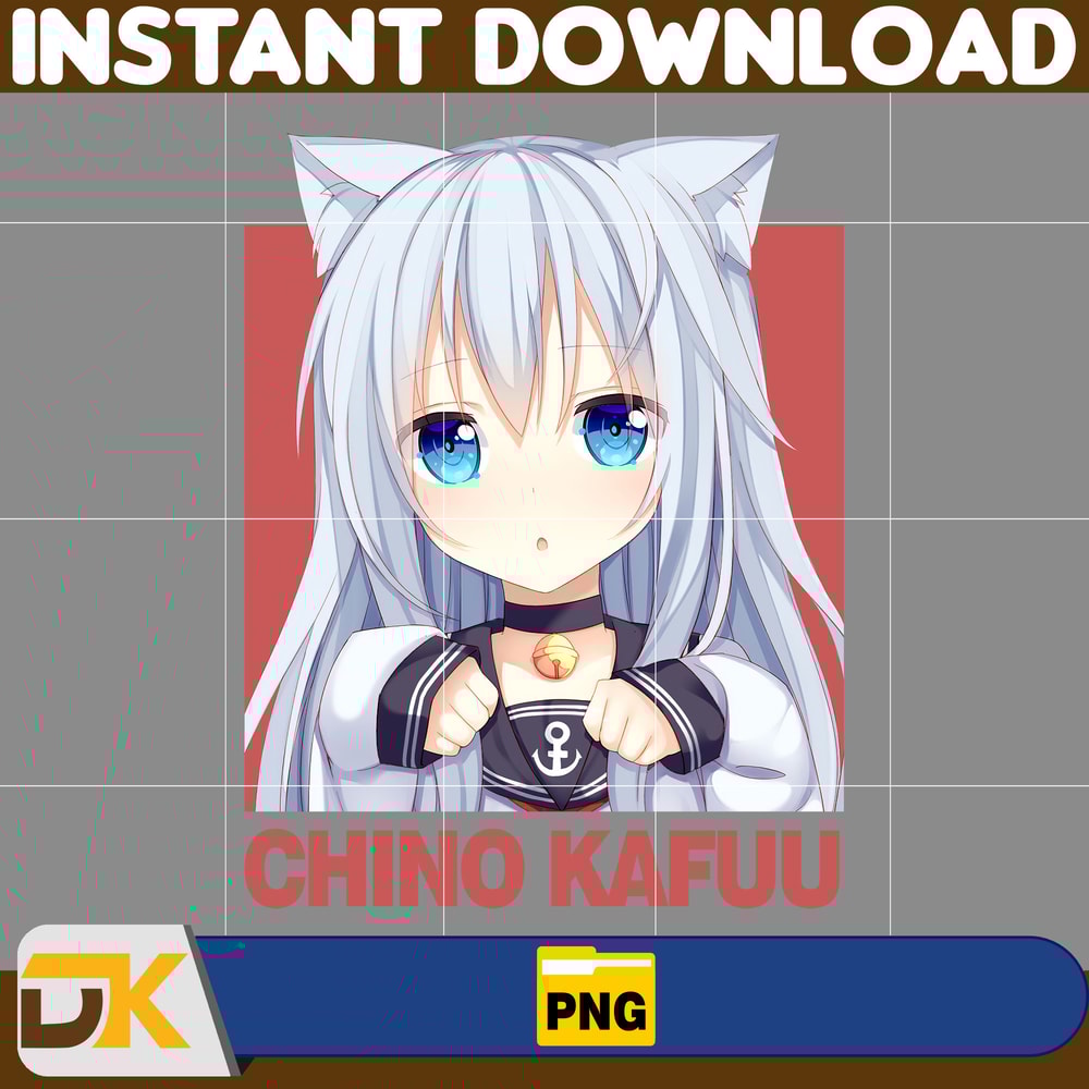 Chino Kafuu Png, Anime Png, Japanese Png, Anime Silhouette Png, Anime Character, Anime Vector Files (13).jpg