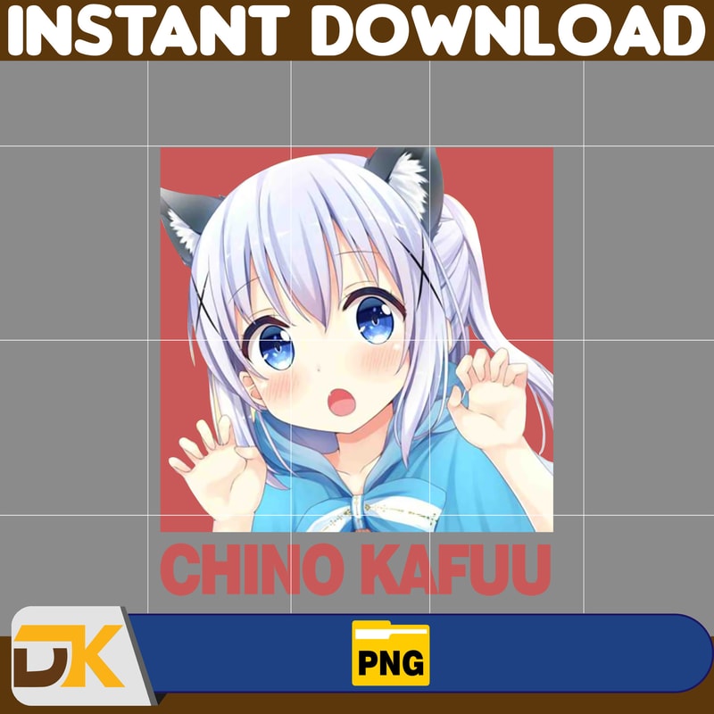 Chino Kafuu Png, Anime Png, Japanese Png, Anime Silhouette Png, Anime Character, Anime Vector Files (14).jpg