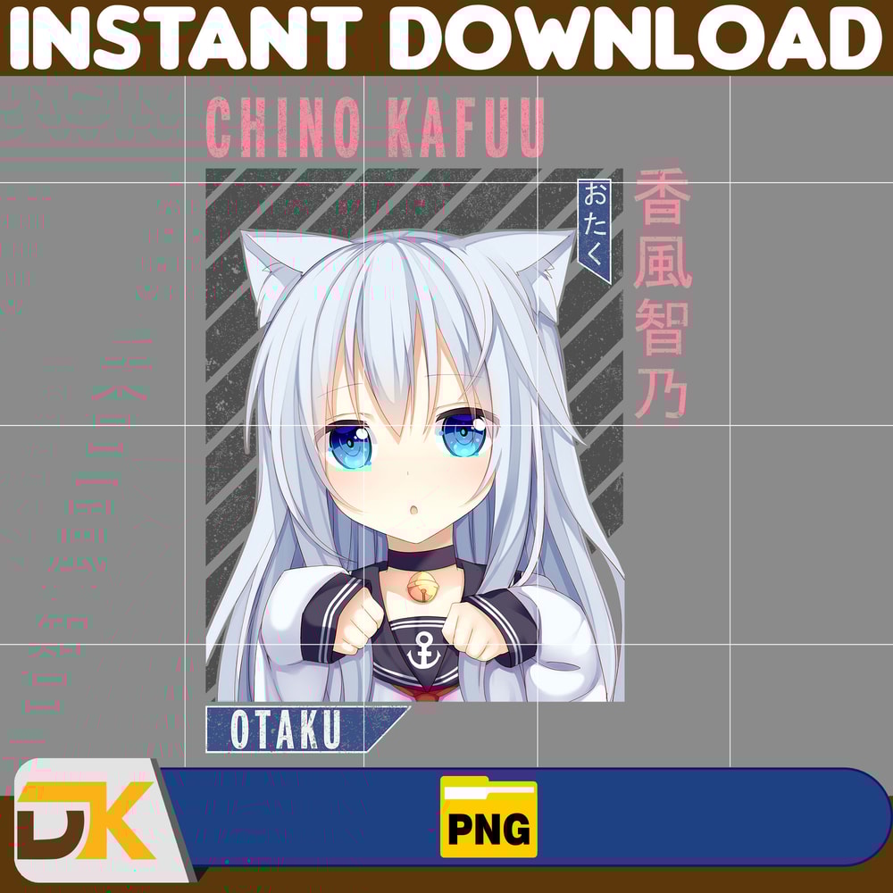 Chino Kafuu Png, Anime Png, Japanese Png, Anime Silhouette Png, Anime Character, Anime Vector Files (3).jpg
