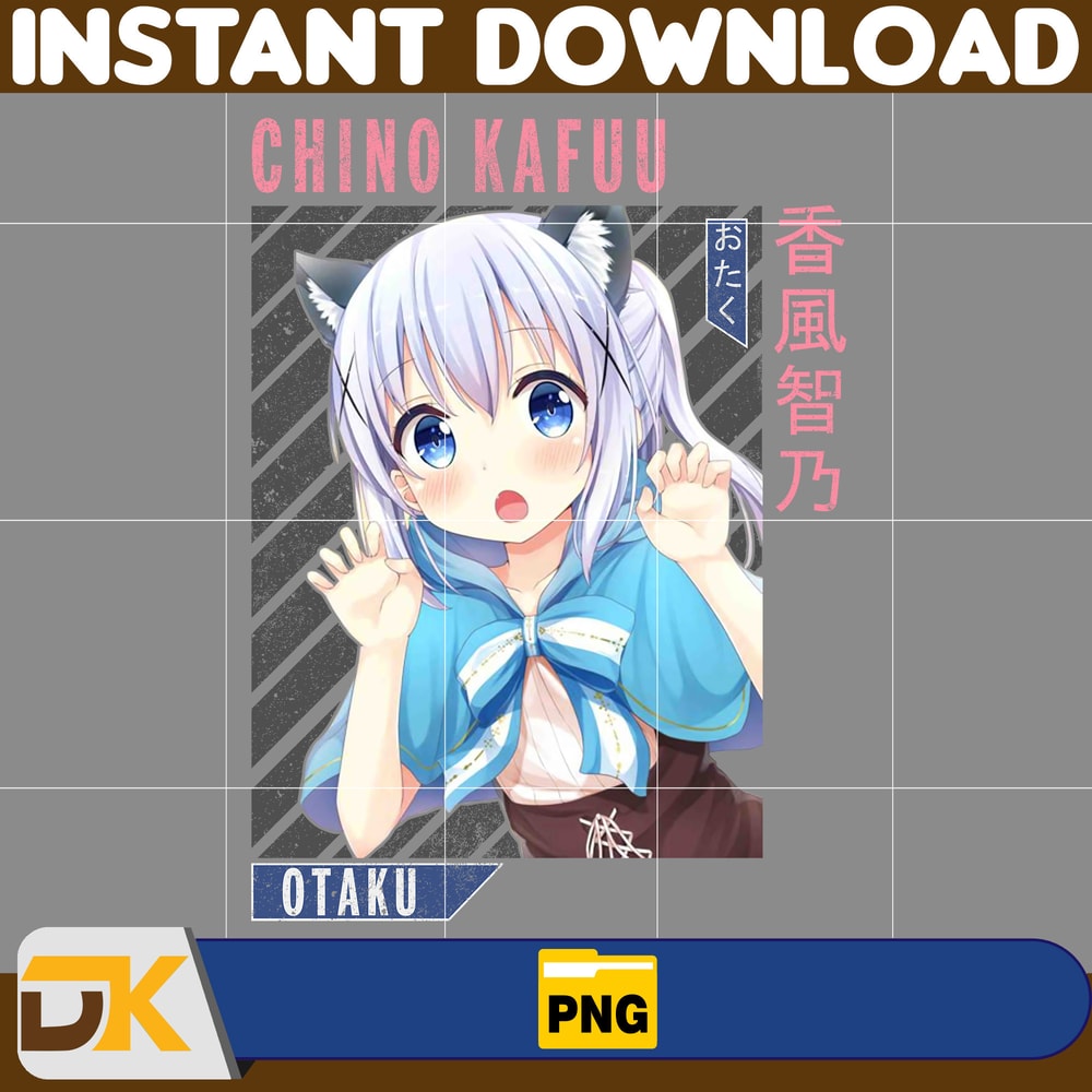Chino Kafuu Png, Anime Png, Japanese Png, Anime Silhouette Png, Anime Character, Anime Vector Files (4).jpg