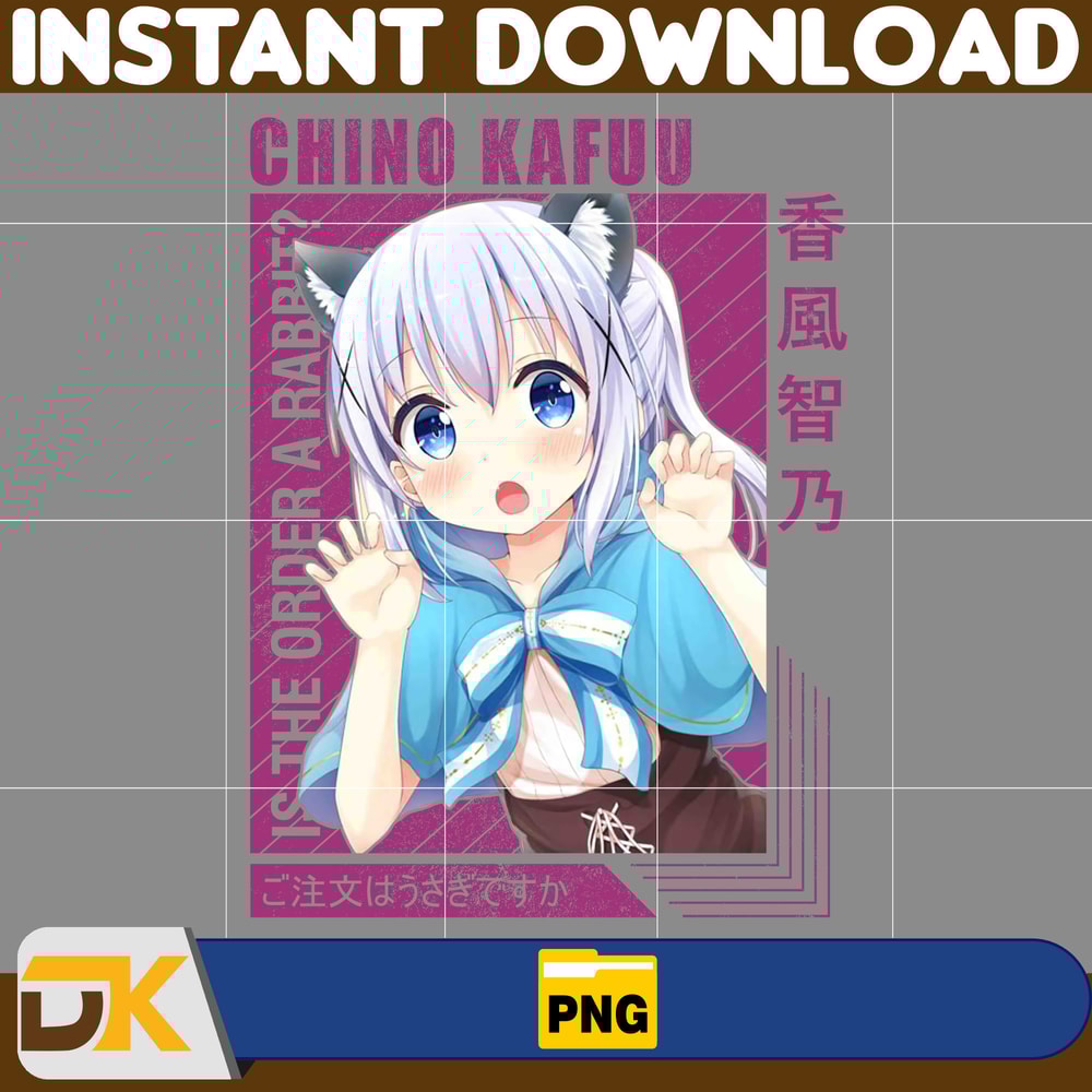 Chino Kafuu Png, Anime Png, Japanese Png, Anime Silhouette Png, Anime Character, Anime Vector Files (8).jpg