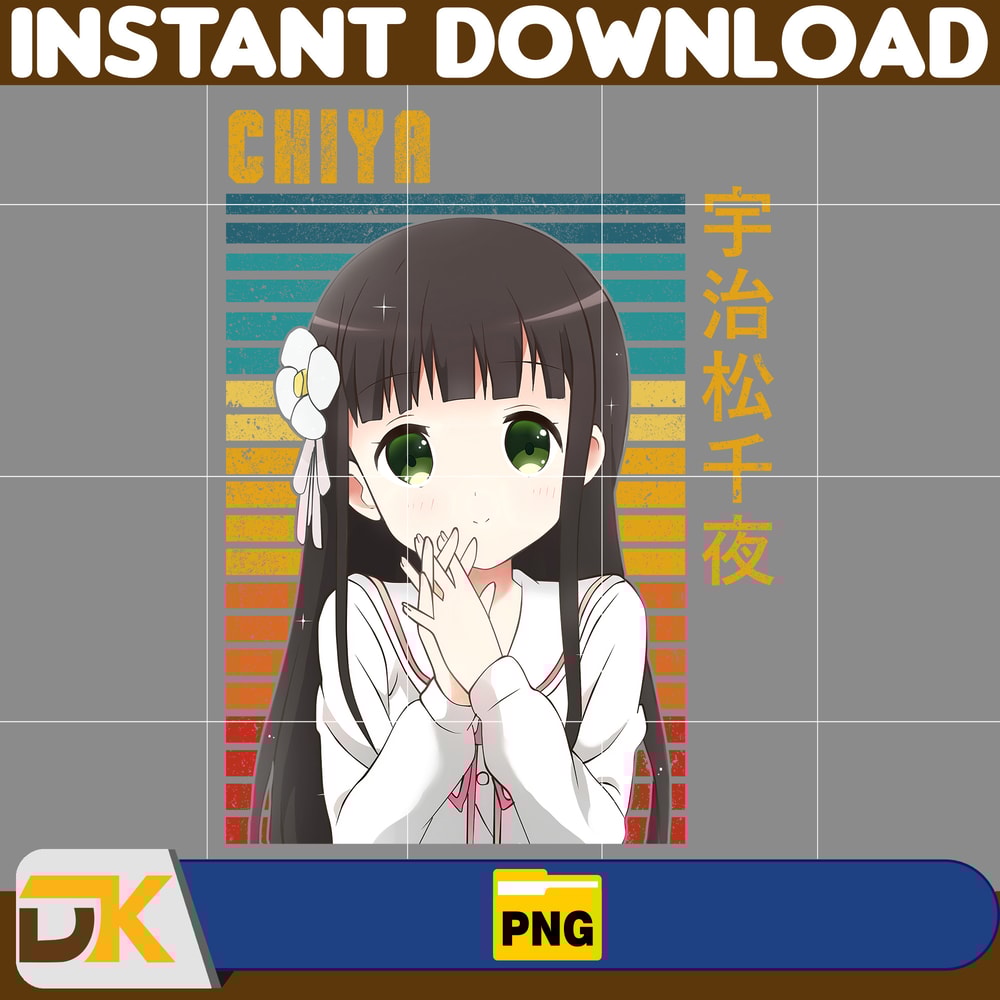 Chiya Ujimatsu Png, Anime Png, Japanese Png, Anime Silhouette Png, Anime Character, Anime Vector Files (3).jpg