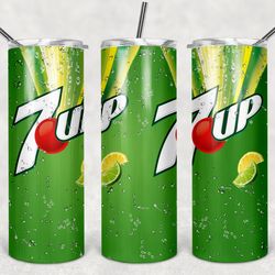 7up tumbler wrap design - png sublimation printing design - 20oz tumbler designs.