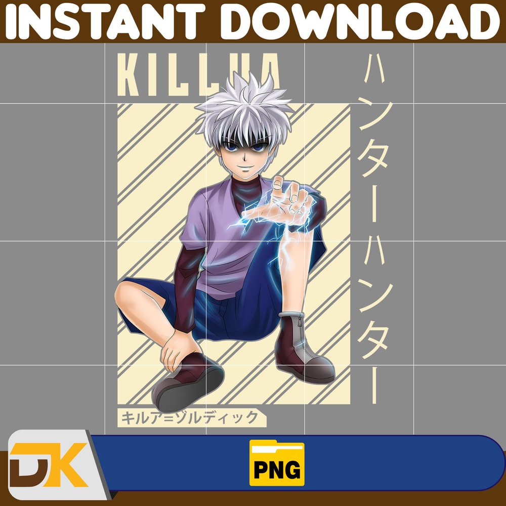 Killua Zoldyck Png, Anime Png, Japanese Png, Anime Silhouette Png, Anime Character, Anime Vector Files (5).jpg